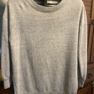 GAP Gray Heather Crewneck Sweater Soft Classic
